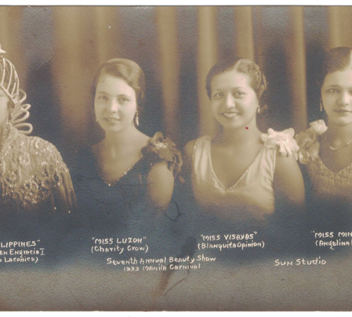 1933 Manila Carnival, the court of Queen Engracia I. From the collection of Mario Feir Filipiniana Library.
